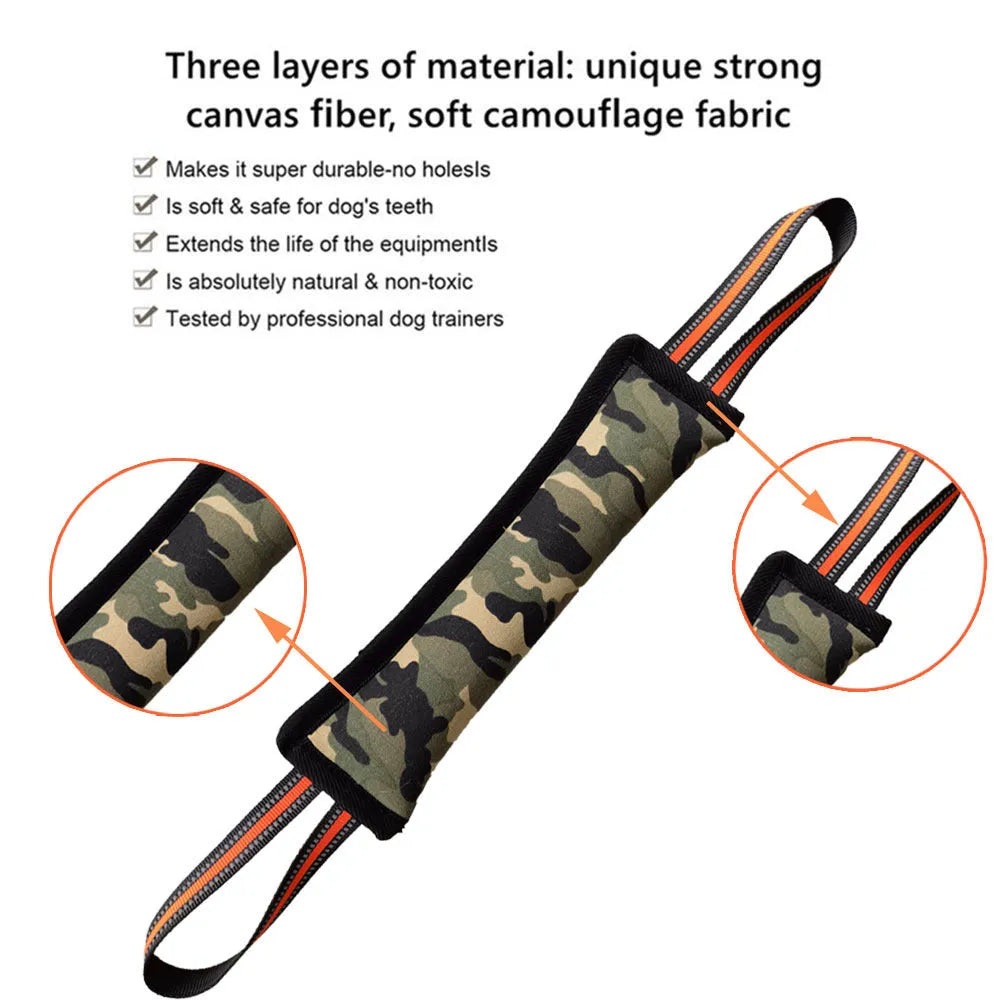 Camouflage cloth dog training stick, bite-resistant pet toy for interactive training, specification LY307, single pack