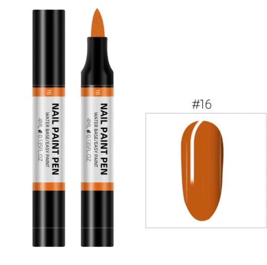 24 color water-based nail polish painting pen for 3D nail art designs