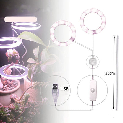 Full spectrum LED grow light for indoor plants with acrylic stick