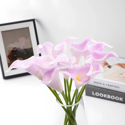 Polyurethane decorative flowers with 35cm stems in multiple colours for wedding and home decor