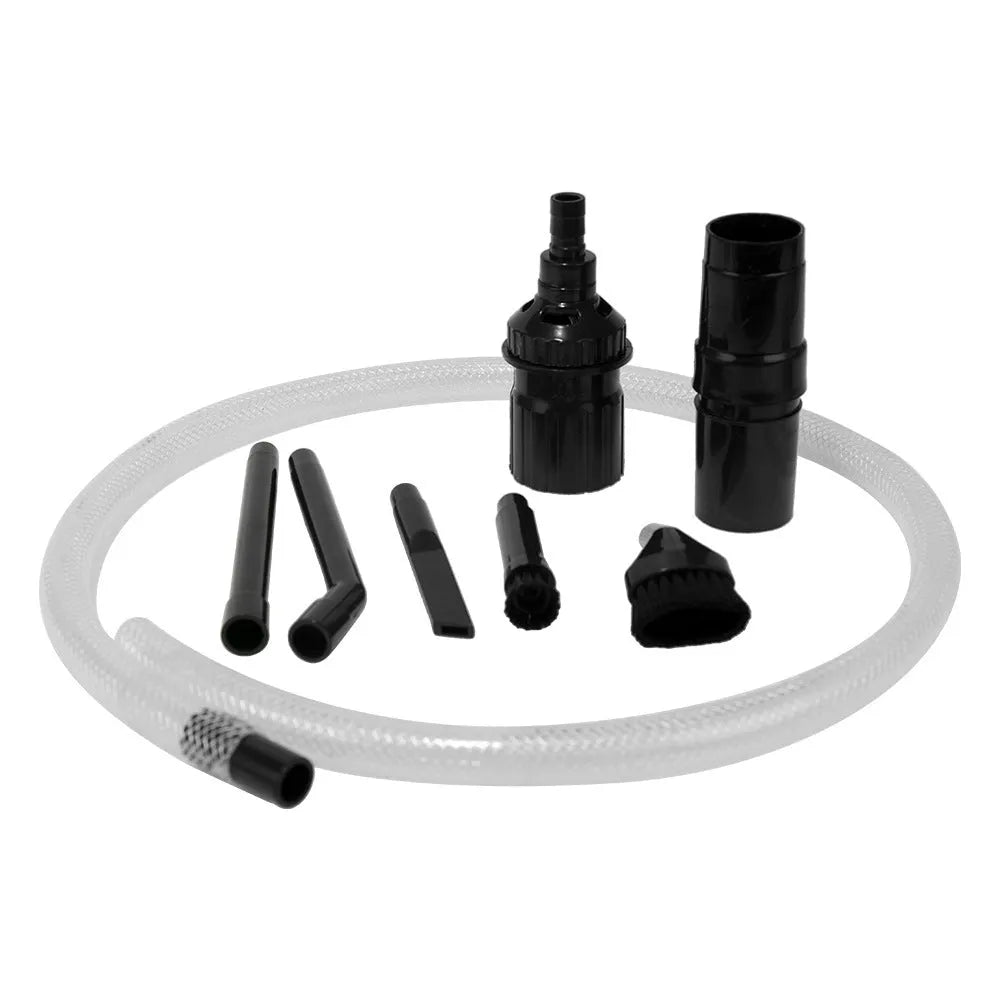 Vacuum cleaner eight-piece tool set including crevice nozzle and dusting brush for cleaning spaces under 10 square metres