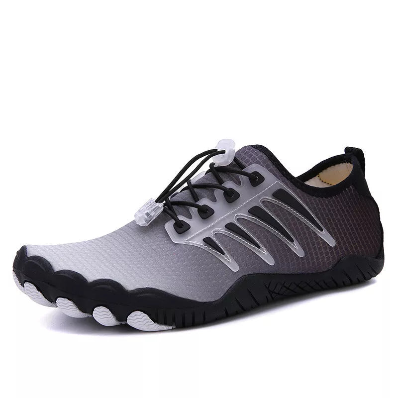 Outdoor climbing shoes with non-slip rubber sole for hiking and swimming