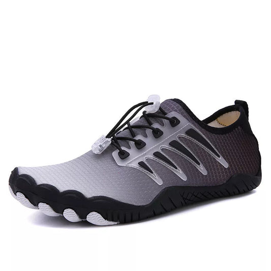 Outdoor climbing shoes with non-slip rubber sole for hiking and swimming