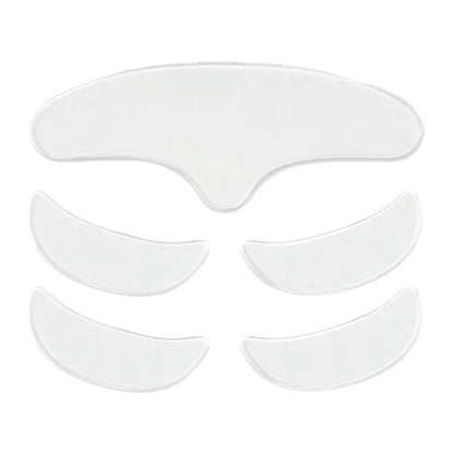 Five silicone anti-wrinkle face stickers for wrinkle removal, resistance and prevention