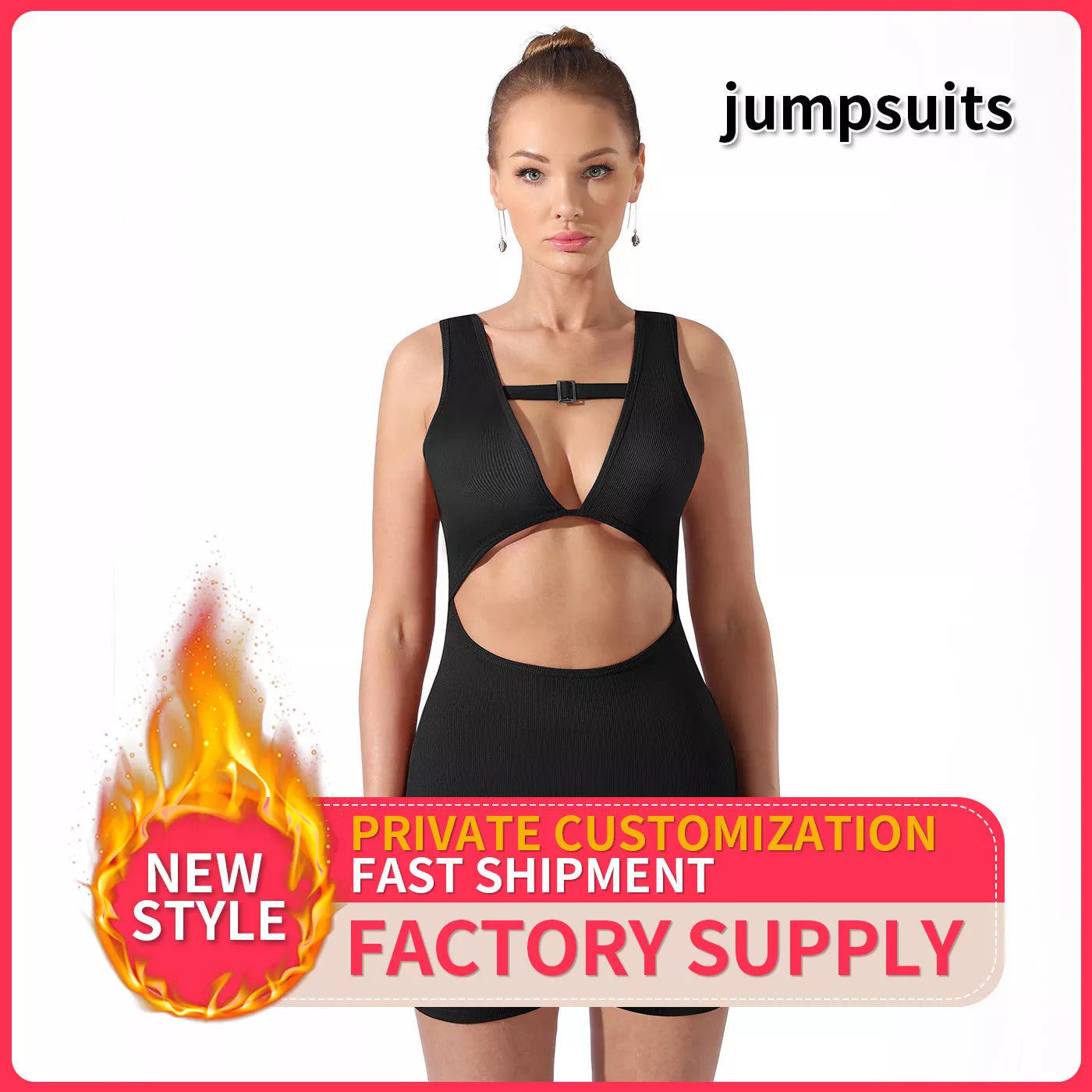 Black and Red Brown Bodysuit with Snap Closure for a sleek silhouette