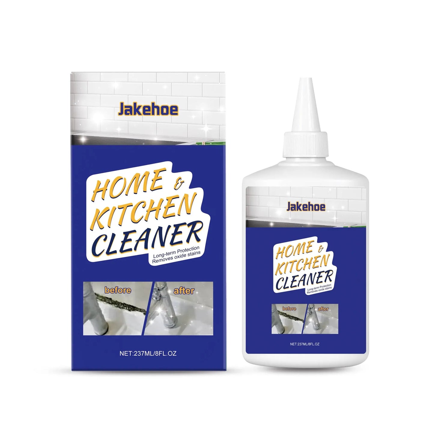 237ml bottle of white household decontamination gel for sink and bathroom stain removal