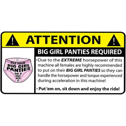 Funny comic car warning sticker measuring 13cm, showing one of eight colourful PVC designs.