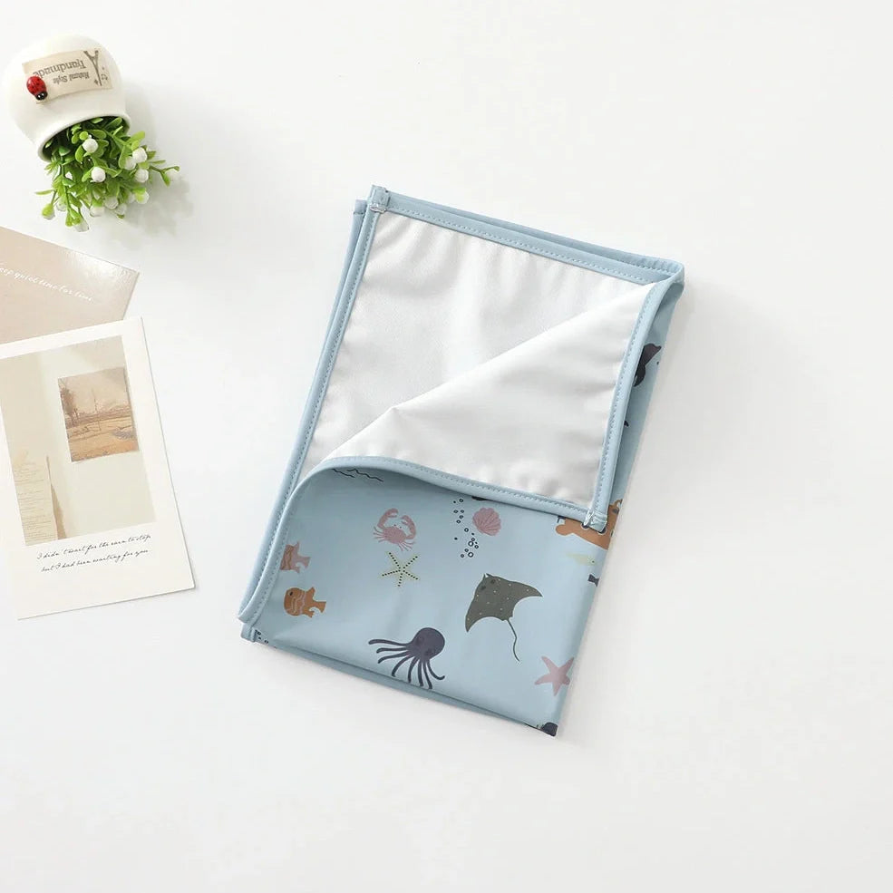 Baby Fashion waterproof washable diaper pad with animal print design in multiple size options