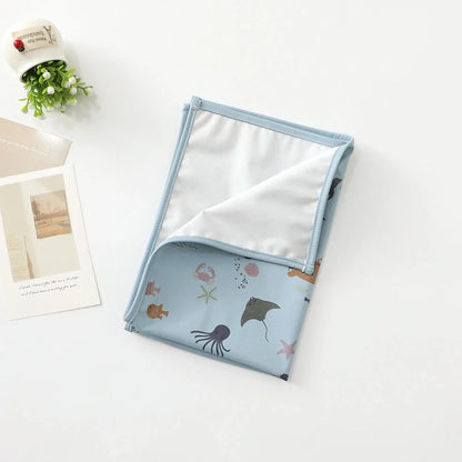 Baby Fashion waterproof washable diaper pad with animal print design in multiple size options