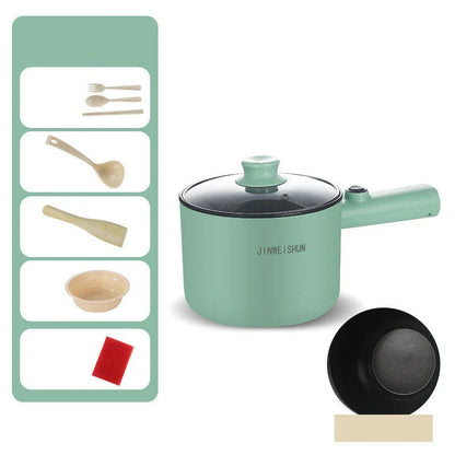 Versatile electric hot pot with stainless steel construction and non-stick interior for easy cooking and cleaning
