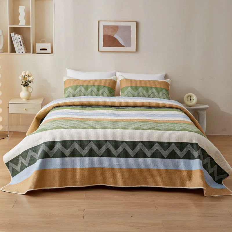 Cotton printed bed sheet set in modern simplicity style, sizes 200x220cm and 250x220cm, for a 2.2-metre bed