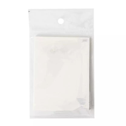 Transparent Post-it notes in various colors and sizes for organized note-taking