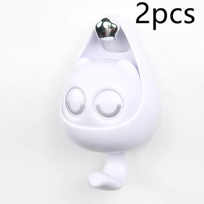 Interactive blink cat coat hook in six colors, perfect for home decor and organization