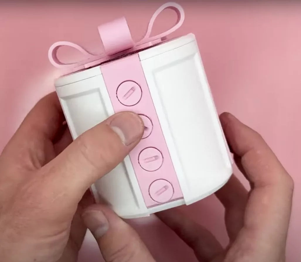 Creative 3D printed Valentine's Day gift box with bowknot design