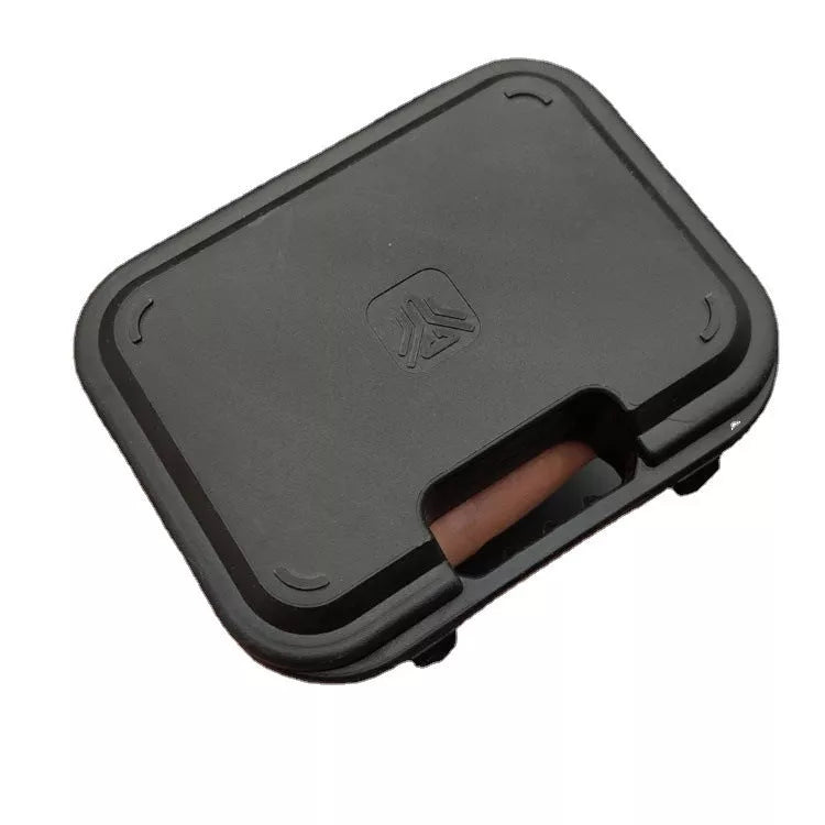 Black plastic key chain storage box for organization