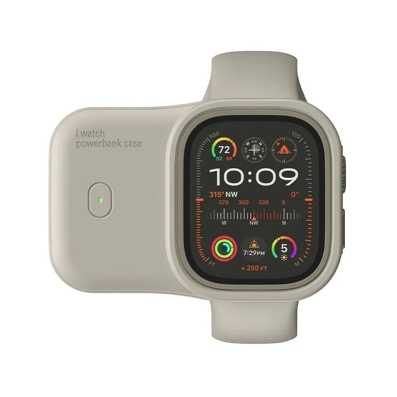 Apple Watch portable wireless charging case power bank with silicone protective sleeve