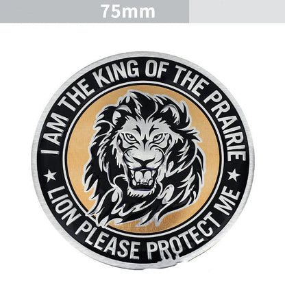 Aluminium car body badge sticker with lion design for vehicle exterior modification