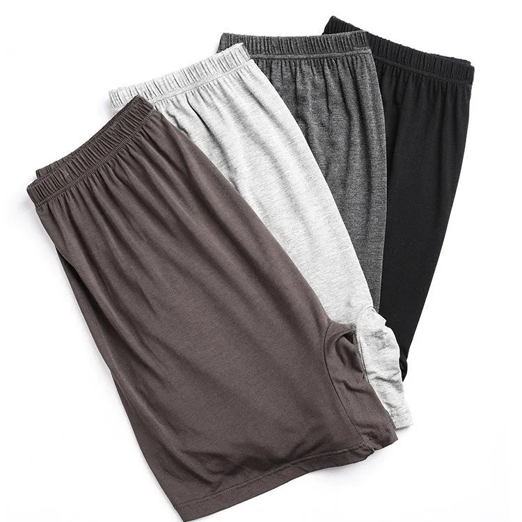 Solid colour men's modal boxers on a white background, showing the high-waist design.