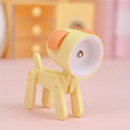 Hand-made mini night lamp with cartoon animal design in blue, measuring 33x55x80mm