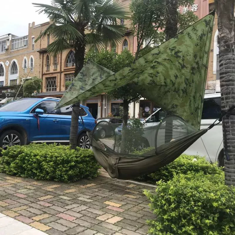 Camping Mosquito Net Hammock Package with waterproof canopy and durable nylon hammock