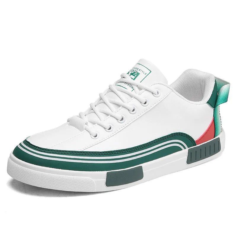 Men's casual canvas shoes with mesh ventilation panels in beige, white and green colour options