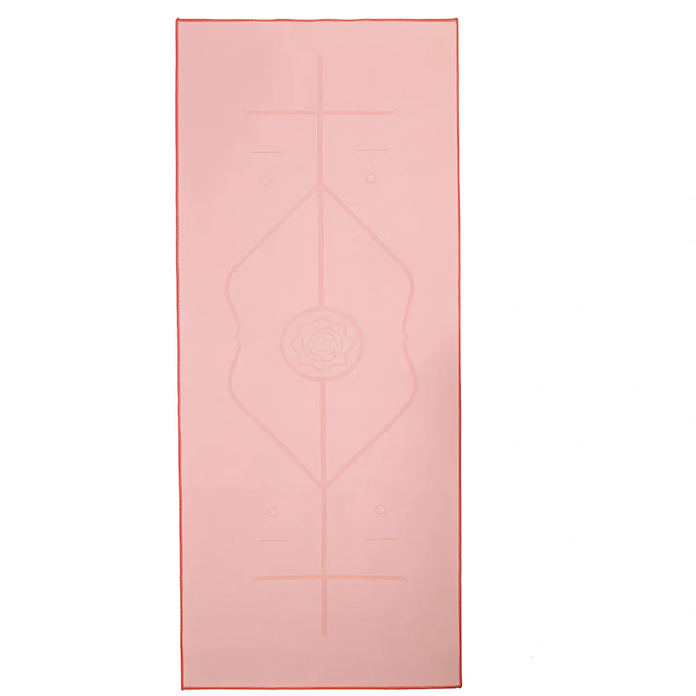 Microfiber yoga towel with 185cm length and 3mm thickness in dark grey colour