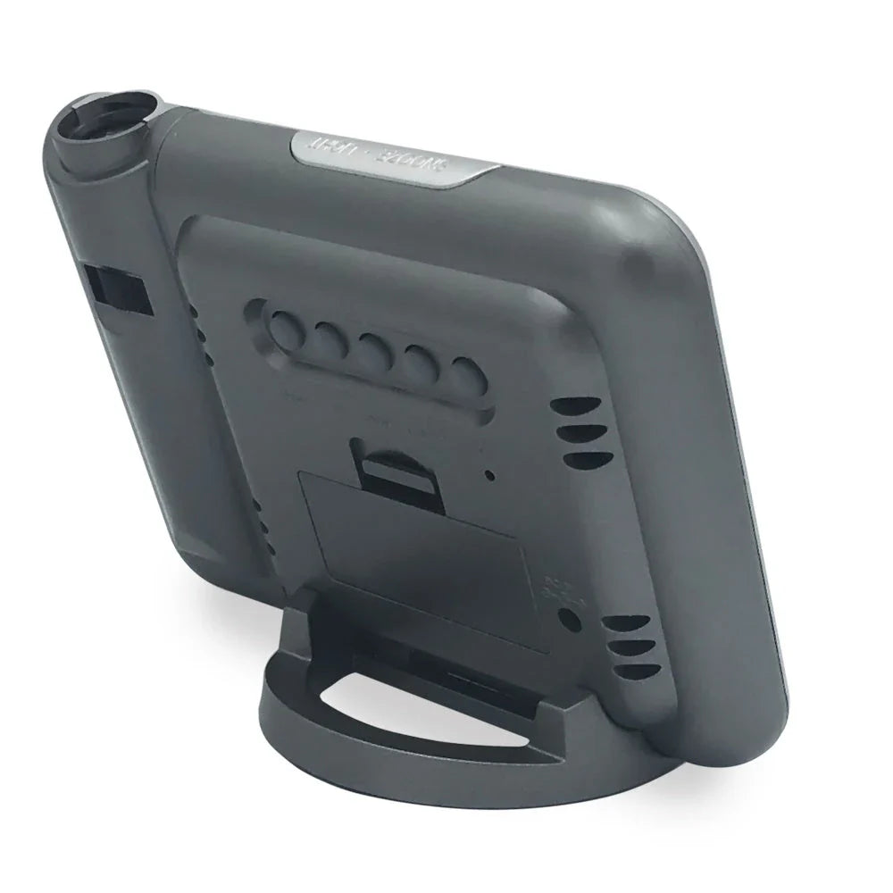 Multifunctional digital alarm clock with projection display, thermometer, hygrometer, and weather forecast