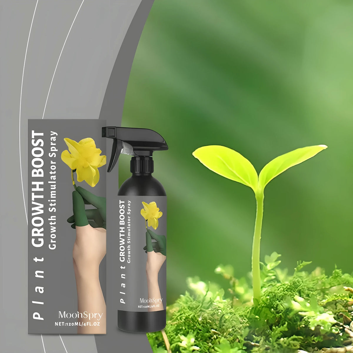 120ml plant nutrition spray bottle with liquid feed containing urea and potassium chloride