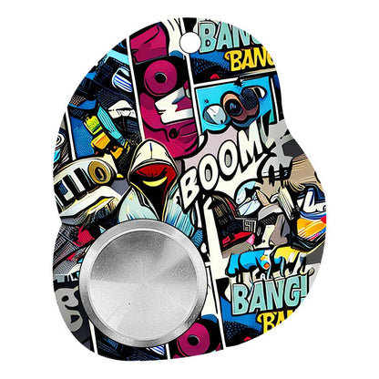 Customizable fidget spinner toy with keychain, available in various designs for stress relief and focus