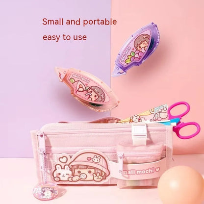 Hand Account Dotting Glue in peach juice colour with cute card packing for stationery adhesive supplies