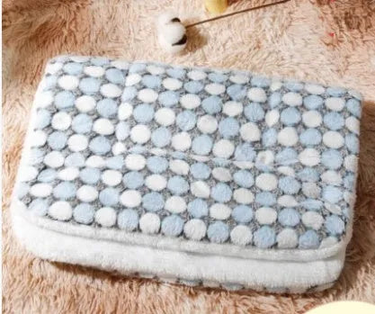 Reversible cat mat blanket in lamb wool and flannel, thickened double-sided seat cushion, XS to XL