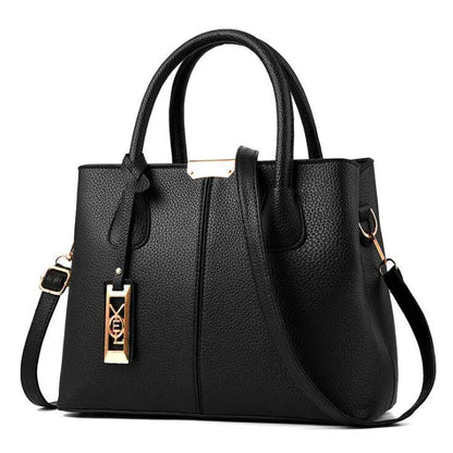 Soft PU leather large capacity shoulder bag in a horizontal square shape with an adjustable strap