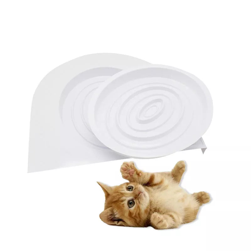 White ABS Cat Toilet Trainer with color box packaging for easy transition from litter box