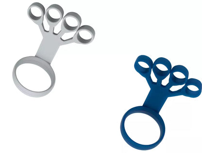 Silicone Wrist Tensioner for finger and wrist strength exercises in black, gray, and sapphire blue