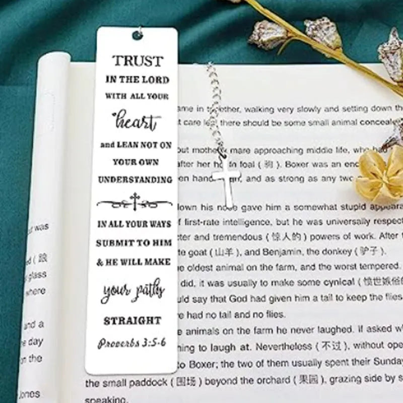 Stainless steel Family Bible verse bookmark with CFS5170 colour finish and European style design