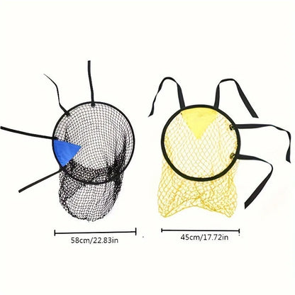Portable foldable soccer training goal net in black or yellow colour for backyard football practice