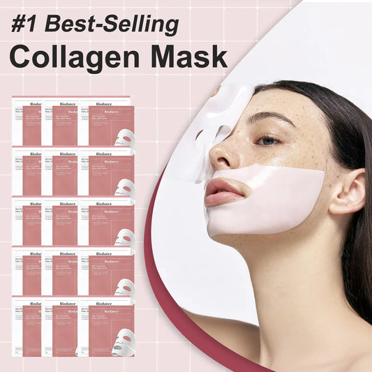 Deep Collagen Overnight Mask - Rejuvenating Facial Sheet Masks with Low-Molecular-Weight Collagen for Firmer, More Radiant Skin