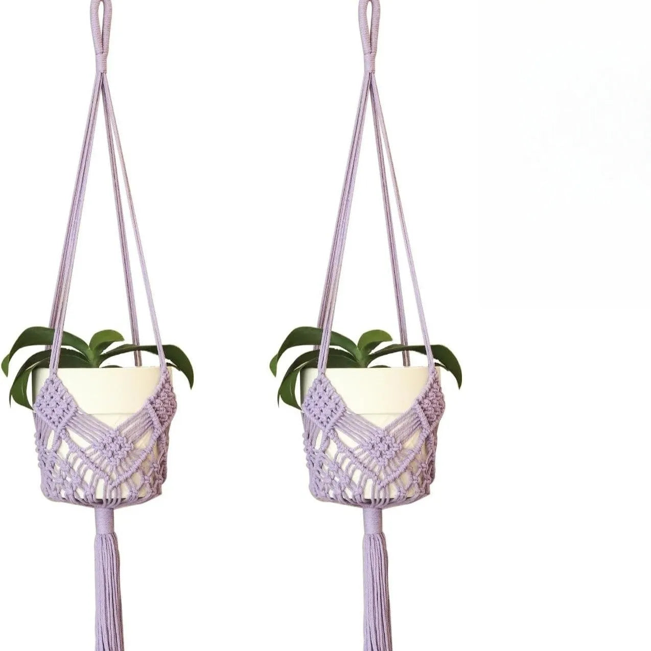 Hand-woven polyester cotton flower pot in brown colour showing 30cm diameter and woven texture detail
