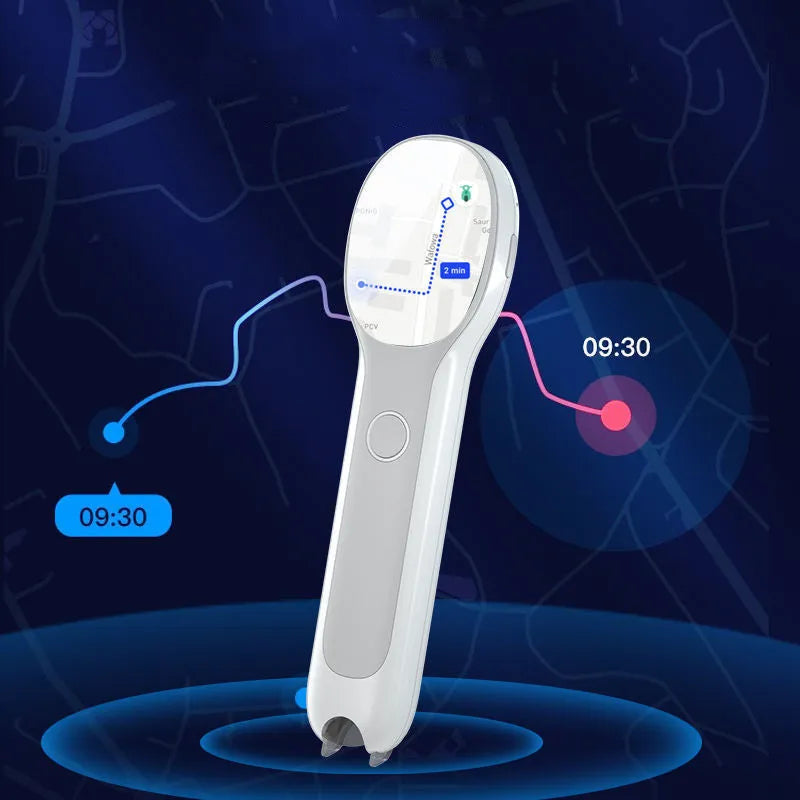 White universal reading pen with USB cable for language learning and translation