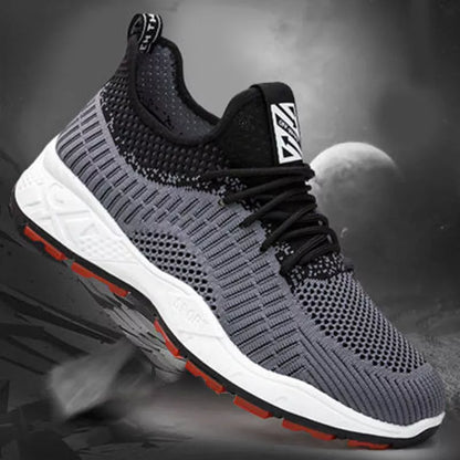 Korean Style Sports Casual Shoes in black, grey, and khaki with breathable mesh design
