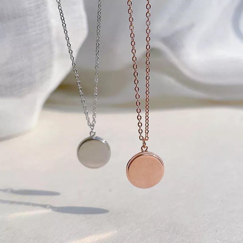 S925 pure silver projection necklace with LOVE design in gold, rose gold, and silver