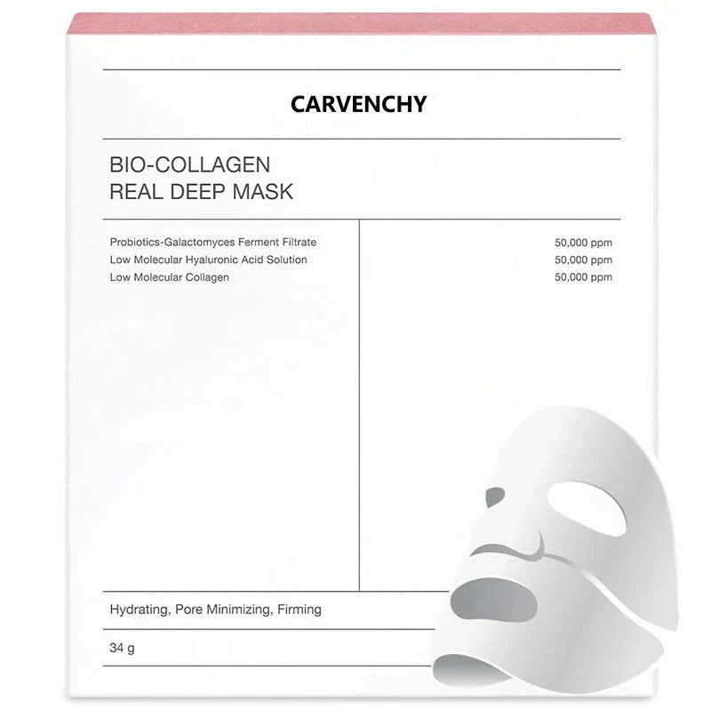 Deep Collagen Overnight Mask - Rejuvenating Facial Sheet Masks with Low-Molecular-Weight Collagen for Firmer, More Radiant Skin