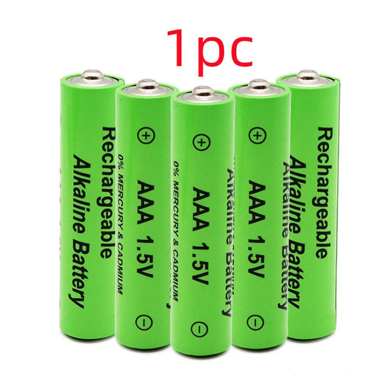 Alkaline rechargeable AA battery with 3000mAh capacity and 1.5V voltage for household devices