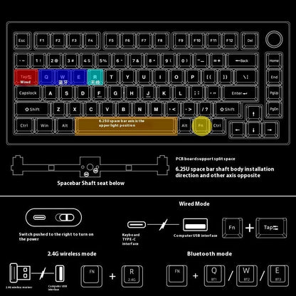 Heiji Snake aluminium mechanical keyboard DIY kit with keycaps and tools on a desk.