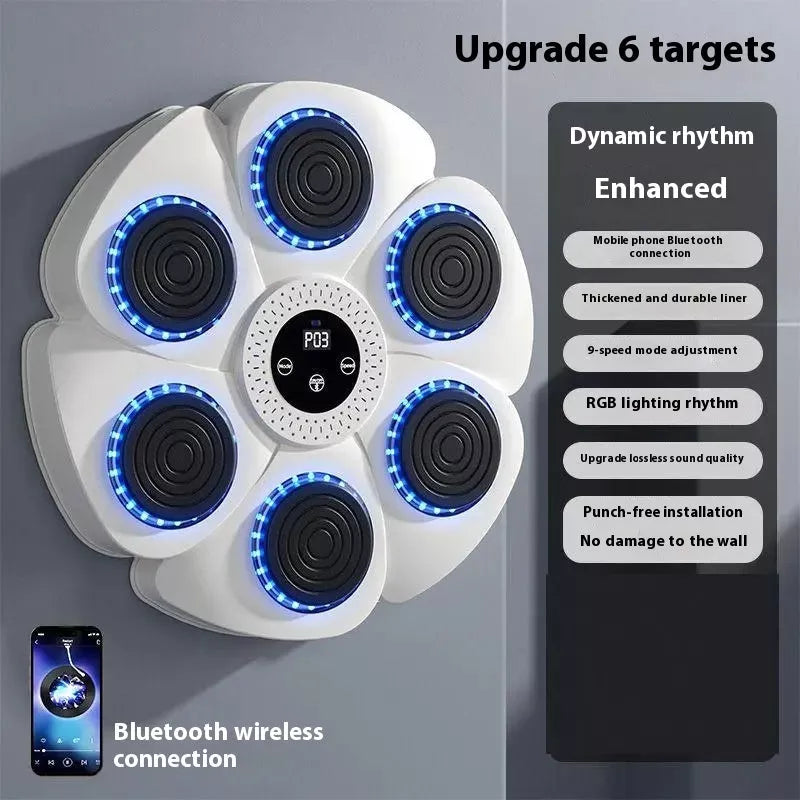 Smart Bluetooth wireless boxing equipment with half finger gloves for home workouts