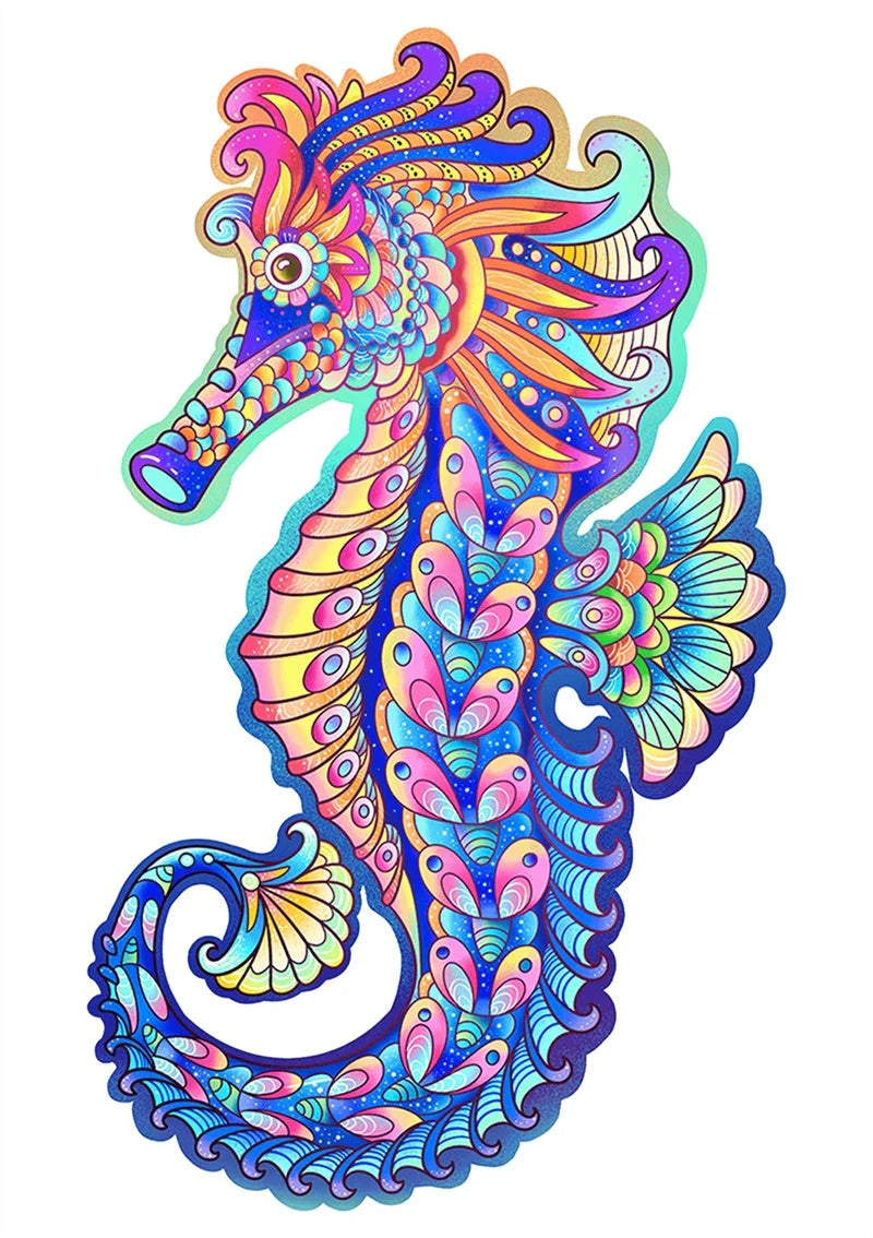 Colorful animal-shaped wooden jigsaw puzzles for kids, educational and fun