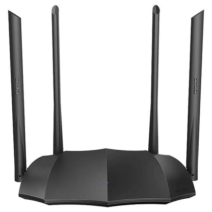 AC8 dual-band wireless router with gigabit ports measuring 365mm by 286mm