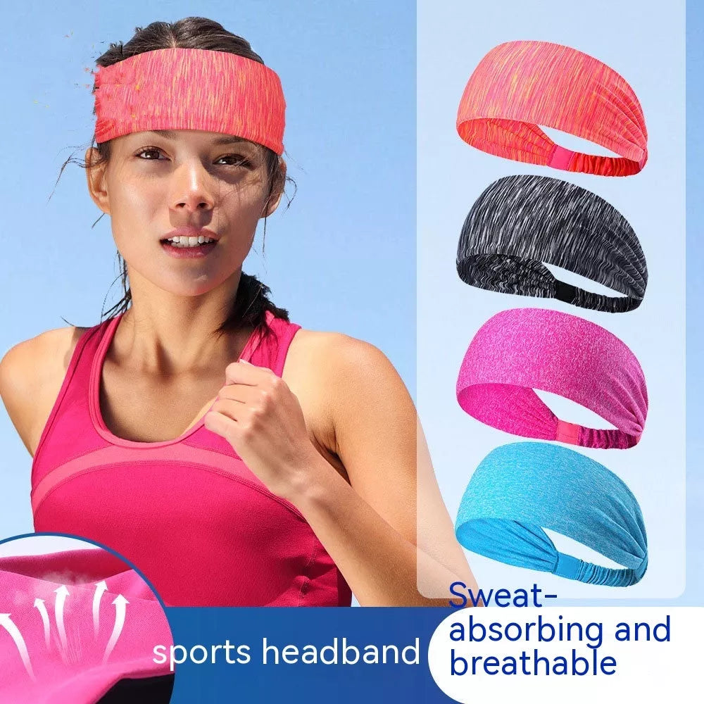 Quick-drying antiperspirant yoga hair band for women in various colors