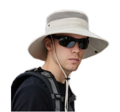 Breathable mesh bucket hat for sun protection in various colors