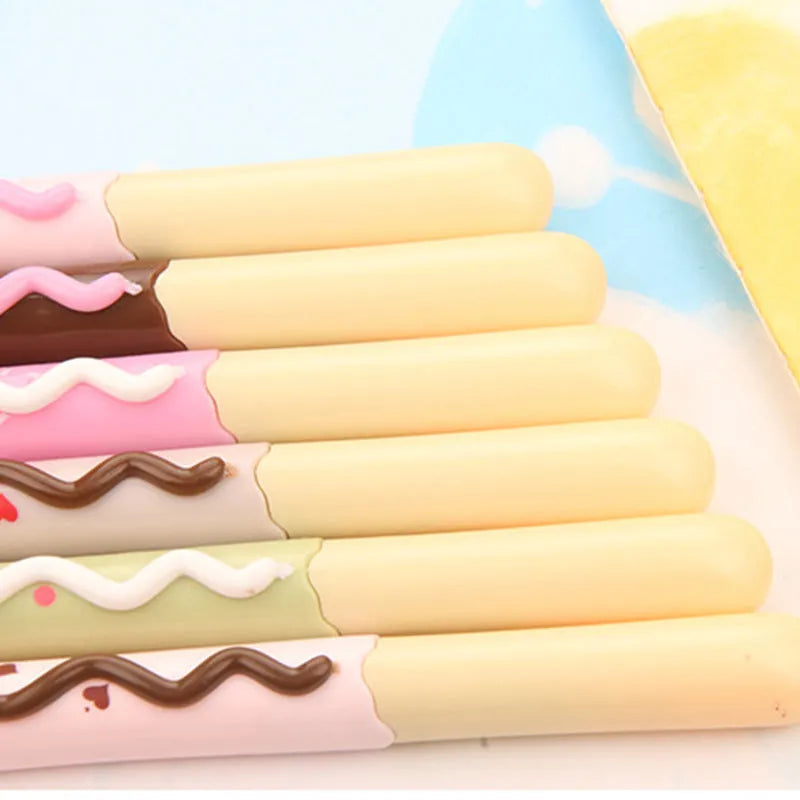 Chocolate bar design gel pen with black ink refill and 0.38mm writing tip